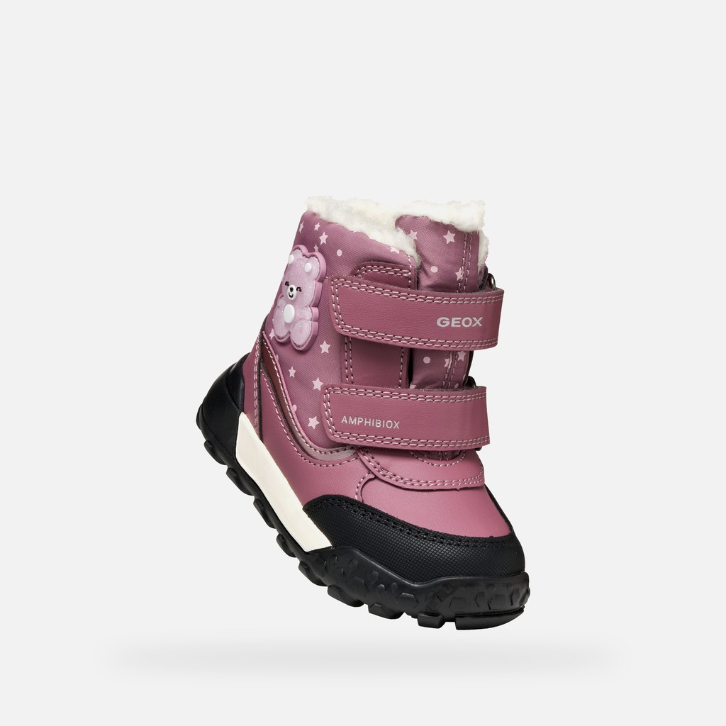 Waterproof ankle boots TREKKYUP ABX TODDLER GIRL Dark Rose - image number 4 | GEOX