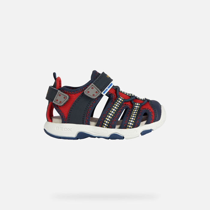 Closed toe sandals SANDAL MULTY   TODDLER BOY Red/Navy | GEOX