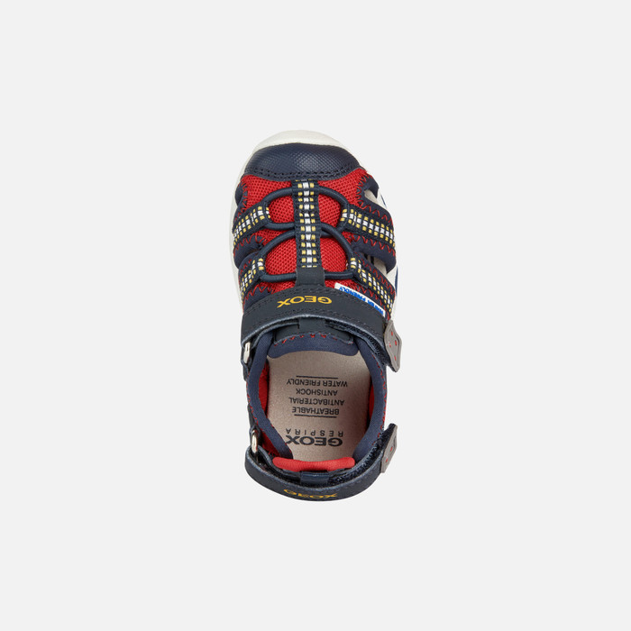 Geox® S.MULTY: Boy's Red Closed Sandals | ® Online