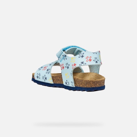 Open sandals SANDAL CHALKI TODDLER BOY Light Blue - image number 3 | GEOX