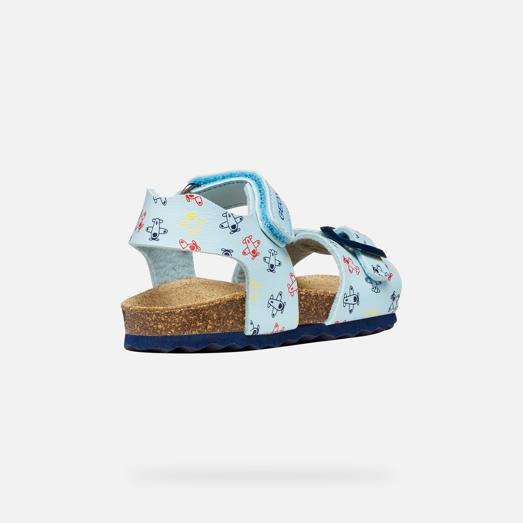 Open sandals SANDAL CHALKI TODDLER BOY Light Blue - image number 4 | GEOX