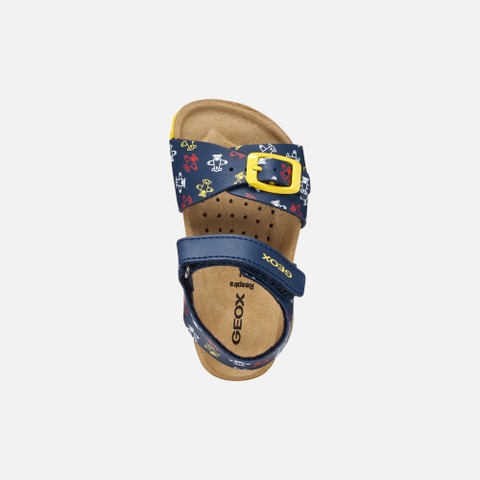 Sandalias abiertas SANDAL CHALKI NI&Ntilde;O PEQUE&Ntilde;O Azul marino/Amarillo - image number 5 | GEOX