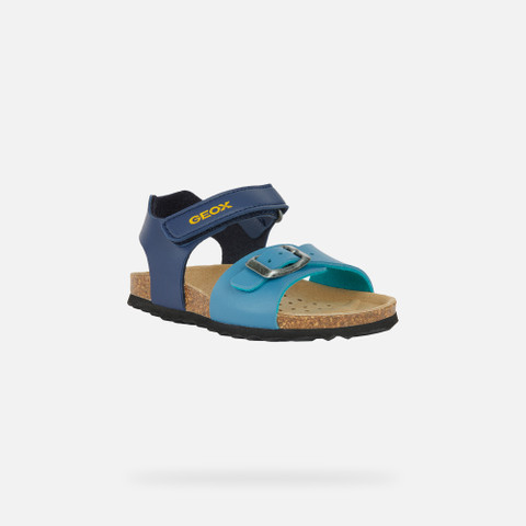 sandals with straps SANDAL CHALKI BABY Octane/Navy - image number 2 | GEOX