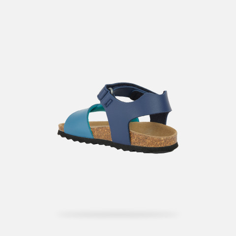 sandals with straps SANDAL CHALKI BABY Octane/Navy - image number 3 | GEOX
