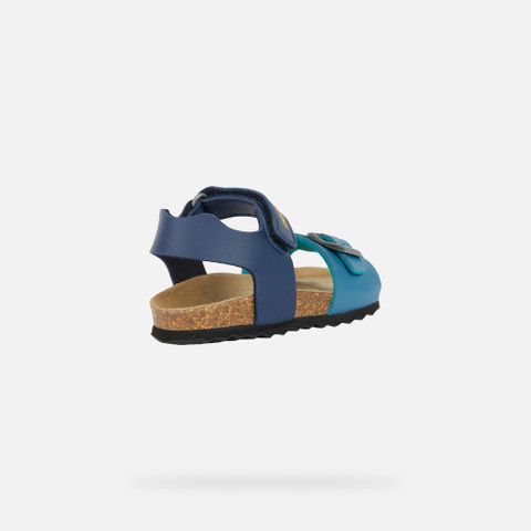 sandals with straps SANDAL CHALKI BABY Octane/Navy - image number 4 | GEOX
