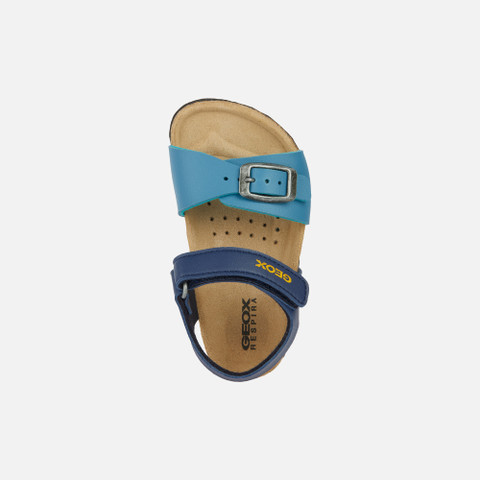 sandals with straps SANDAL CHALKI BABY Octane/Navy - image number 5 | GEOX