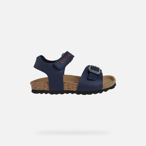 open sandals SANDAL CHALKI BABY Navy/Dark Red - image number 1 | GEOX