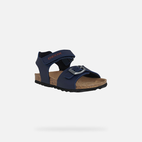 open sandals SANDAL CHALKI BABY Navy/Dark Red - image number 2 | GEOX