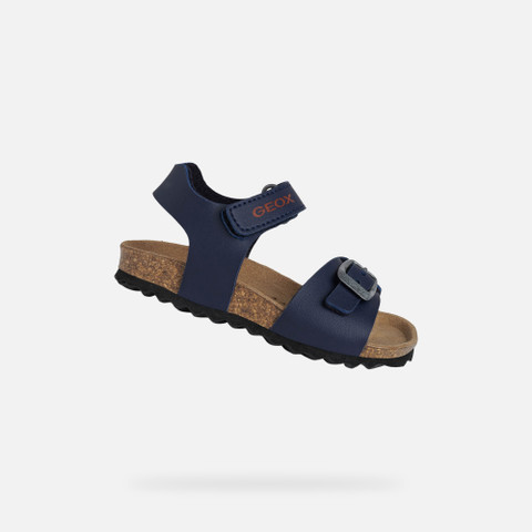 open sandals SANDAL CHALKI BABY Navy/Dark Red - image number 0 | GEOX
