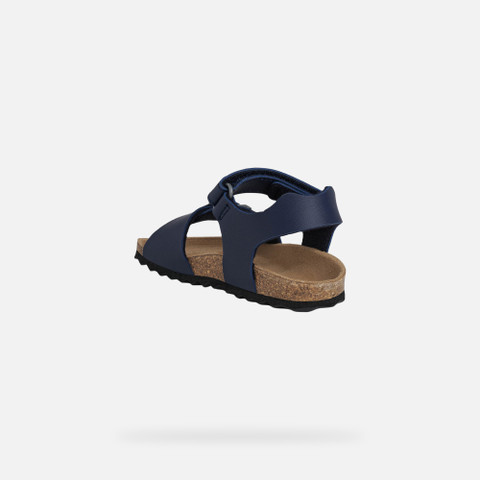 open sandals SANDAL CHALKI BABY Navy/Dark Red - image number 3 | GEOX