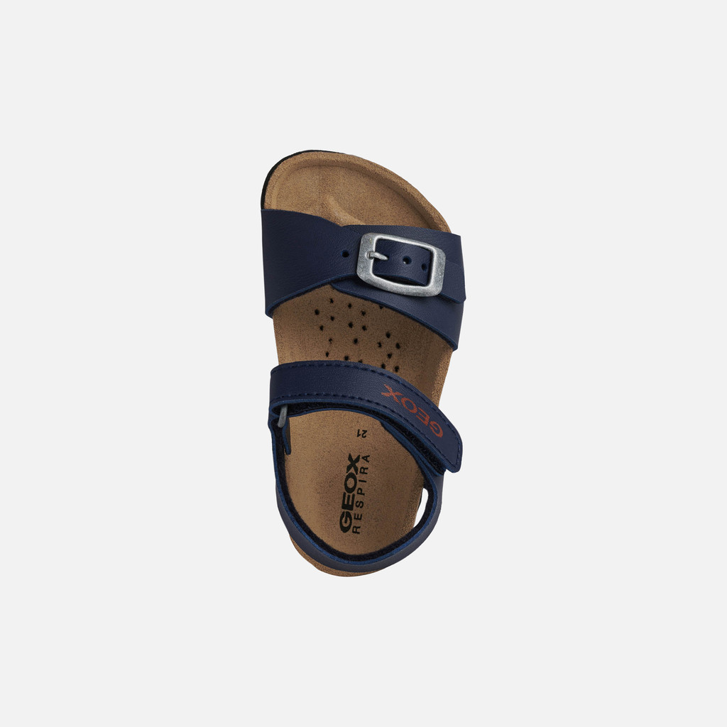 open sandals SANDAL CHALKI BABY Navy/Dark Red - image number 5 | GEOX