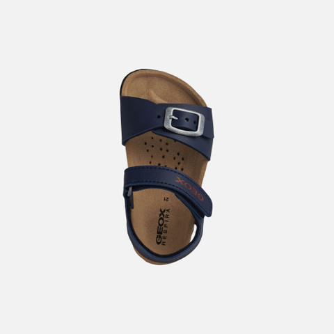 open sandals SANDAL CHALKI BABY Navy/Dark Red - image number 5 | GEOX