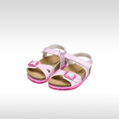 Open sandals SANDAL CHALKI TODDLER GIRL Pink/Multicolor - image number 1 | GEOX