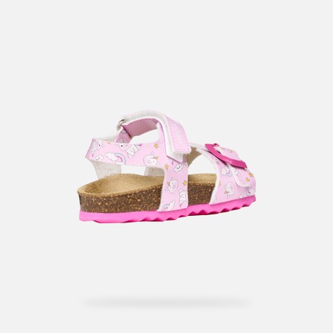 Offene Sandalen SANDAL CHALKI KLEINKIND M&Auml;DCHEN Rosa/Mehrfarbig - image number 4 | GEOX