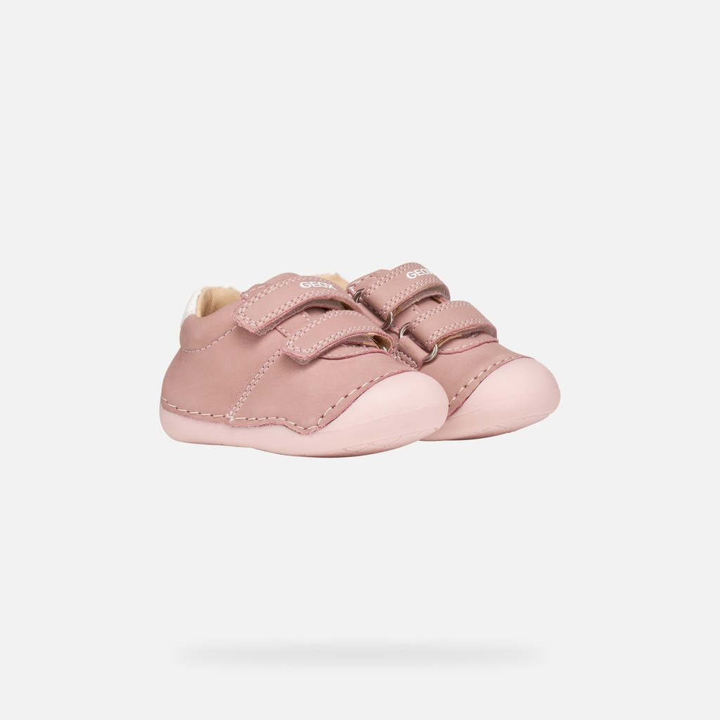 Velcro shoes TUTIM BABY GIRL Old Rose/Off white - image number 7 | GEOX