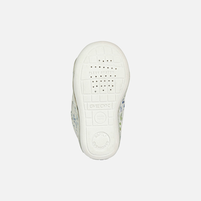 Geox® TUTIM: Baby Girl's Off White Velcro Shoes | Geox ® Online Store