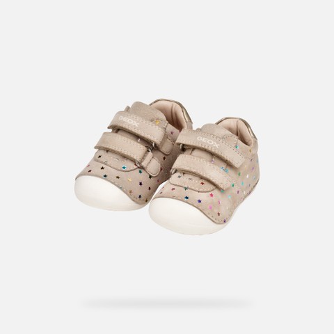 Schuhe mit Glitzer TUTIM BABY Beige/Hellgold - image number 7 | GEOX