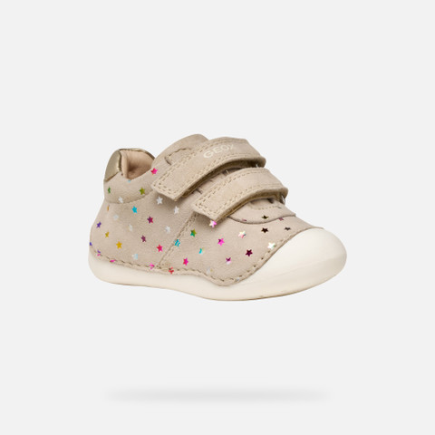 Velcro shoes TUTIM BABY Beige/Light Gold - image number 2 | GEOX
