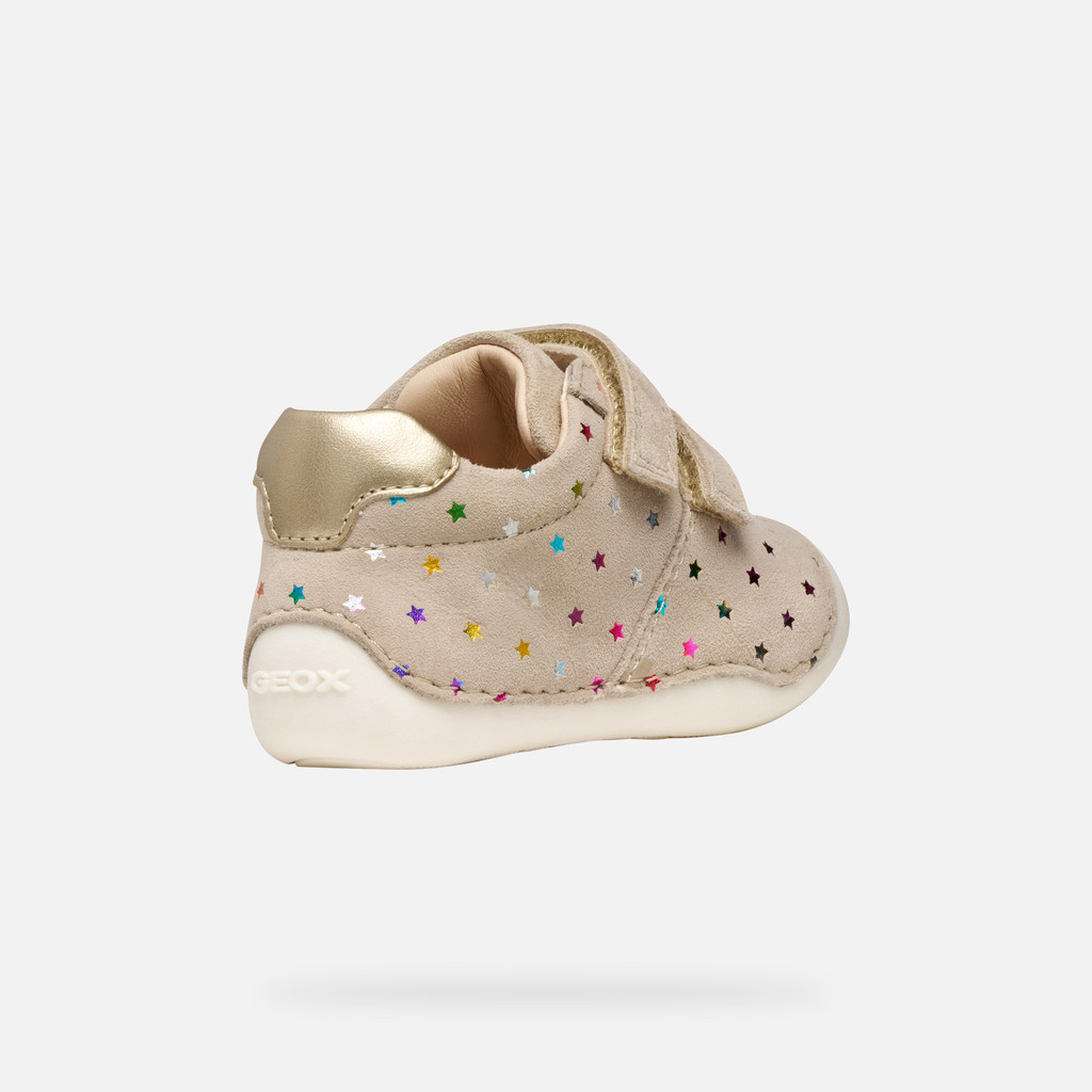 Velcro shoes TUTIM BABY Beige/Light Gold - image number 4 | GEOX