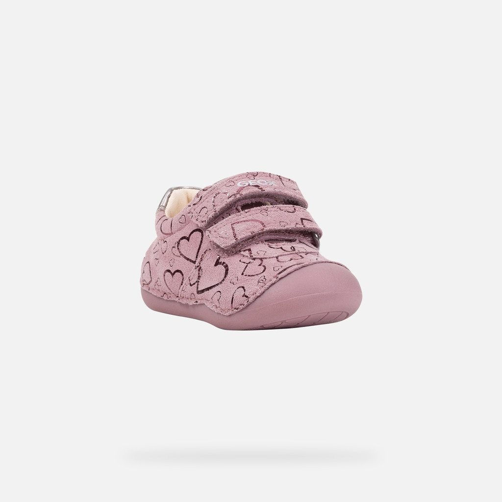 Low Top Sneakers TUTIM BABY Dark Pink/Silver - image number 2 | GEOX