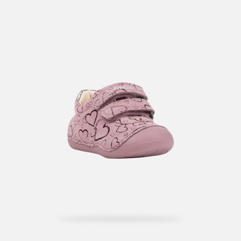 Low Top Sneakers TUTIM BABY Dark Pink/Silver - image number 2 | GEOX