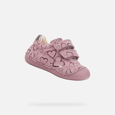 Low Top Sneakers TUTIM BABY Dark Pink/Silver - image number 0 | GEOX