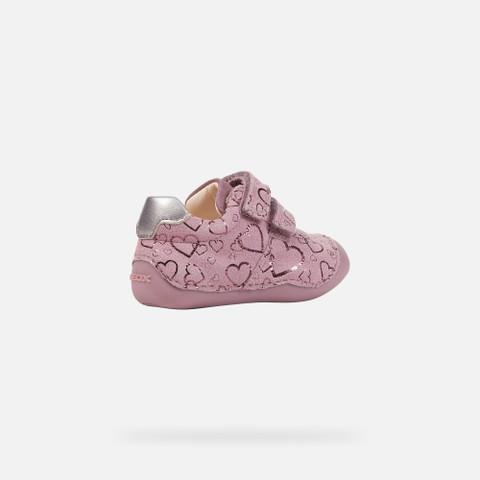 Low Top Sneakers TUTIM BABY Dark Pink/Silver - image number 4 | GEOX