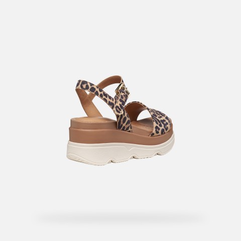 Sandales l&eacute;opard GARDENIA FEMME Cuir - image number 4 | GEOX