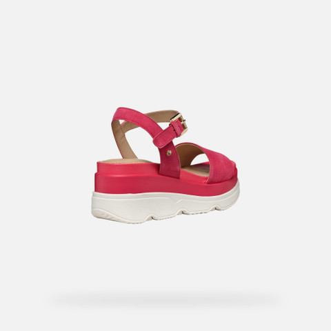 Platform sandals GARDENIA WOMAN Coral - image number 4 | GEOX