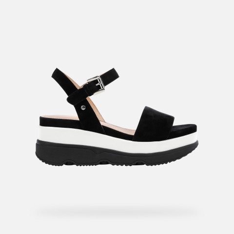 Platform sandals GARDENIA WOMAN Black - image number 1 | GEOX