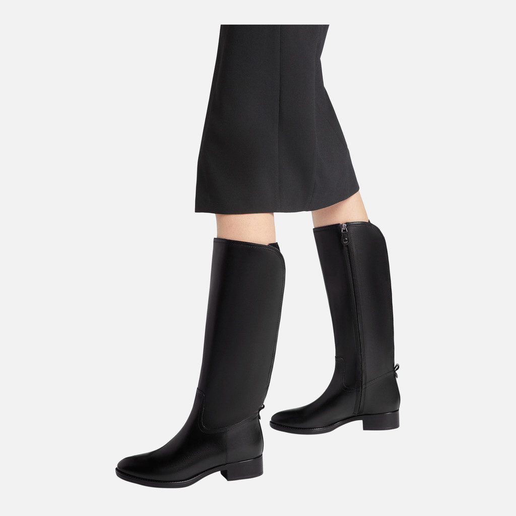 Leather boots FELICITY WOMAN Black - image number 1 | GEOX