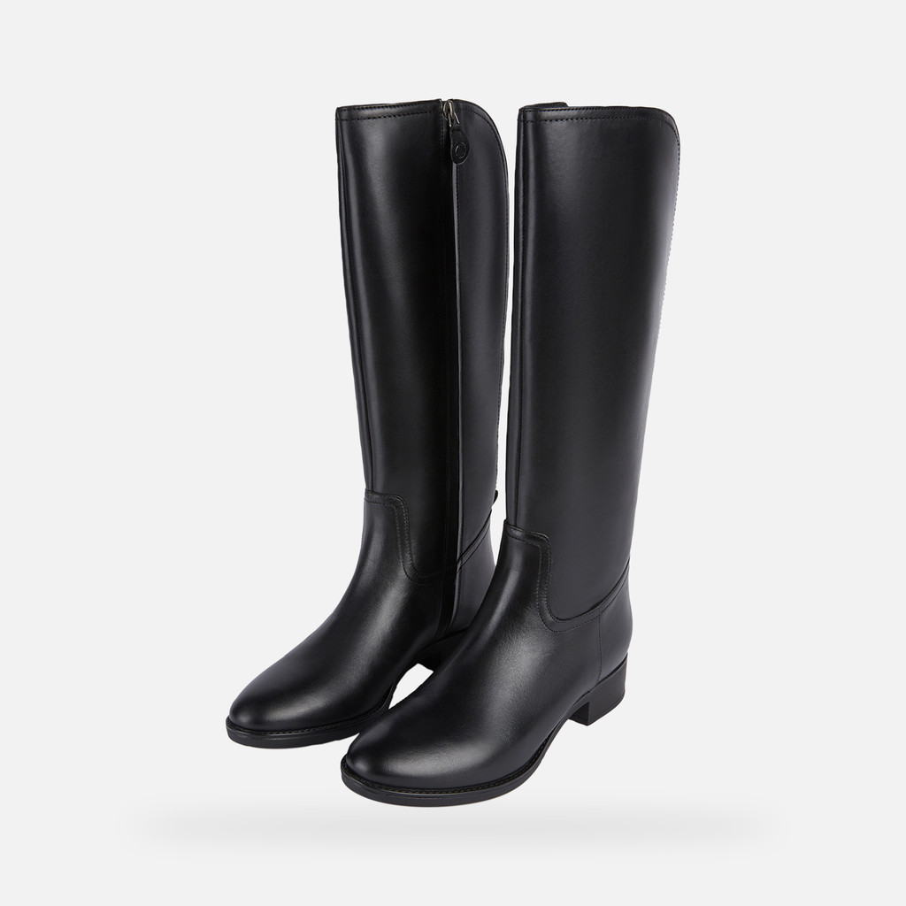 Leather boots FELICITY WOMAN Black - image number 9 | GEOX