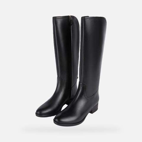 Leather boots FELICITY WOMAN Black - image number 9 | GEOX