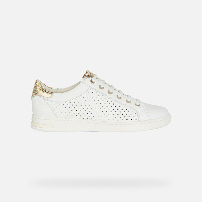 Low top sneakers JAYSEN WOMAN White/Gold | GEOX