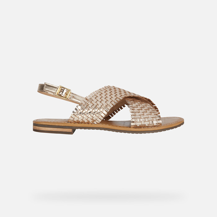 Flat sandals SOZY S WOMAN Light Gold | GEOX