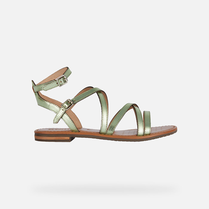 Niedrige sandalen SOZY S DAME Salbeigrün | GEOX