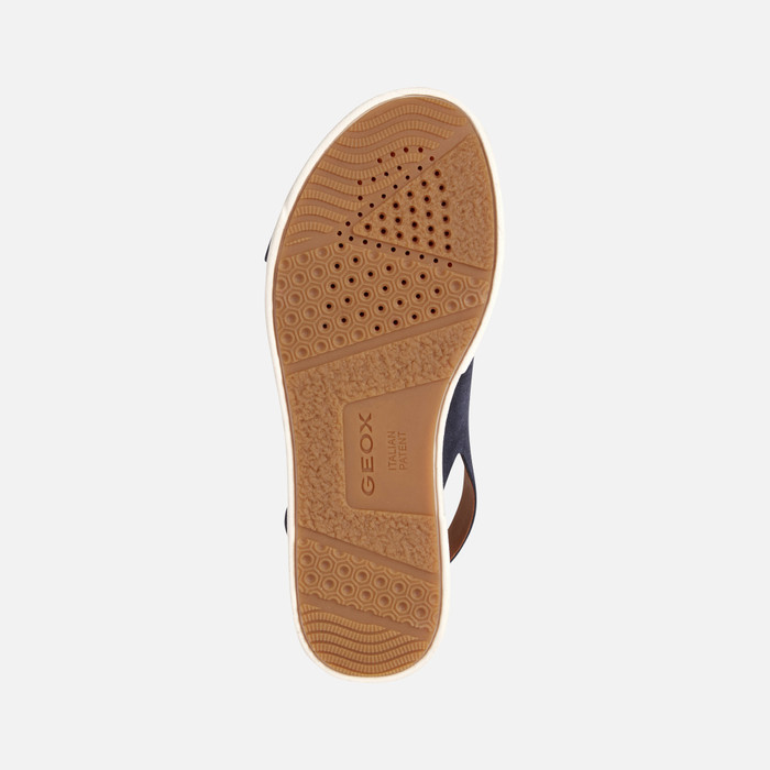 Geox® LAUDARA: Women's Navy Platform Sandals | Geox ® Online Store