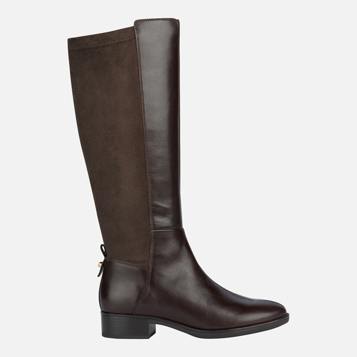 Leather boots FELICITY WOMAN Coffee | GEOX