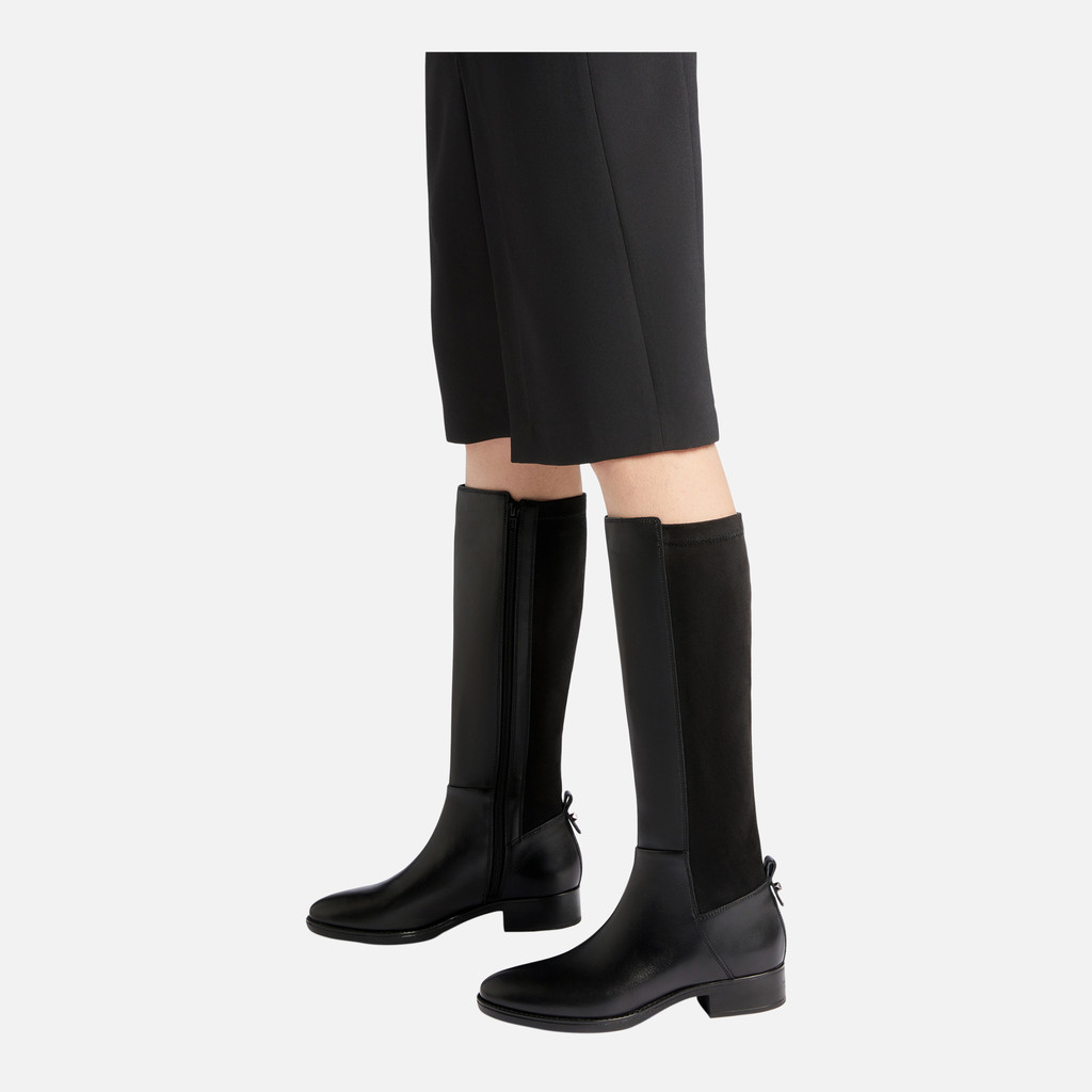 Leather boots FELICITY WOMAN Black - image number 1 | GEOX