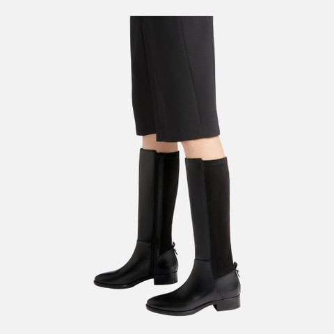 Leather boots FELICITY WOMAN Black - image number 1 | GEOX