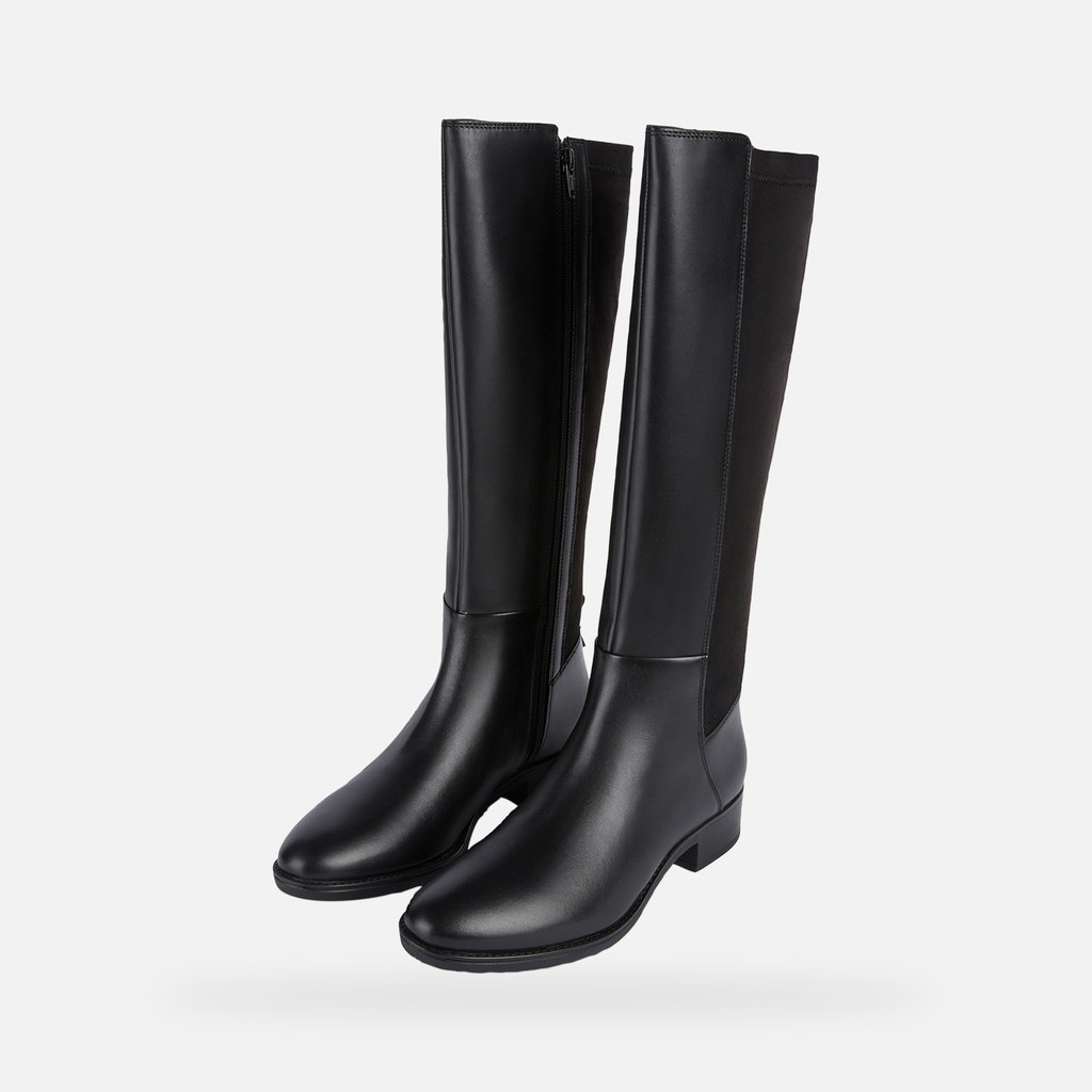 Leather boots FELICITY WOMAN Black - image number 8 | GEOX