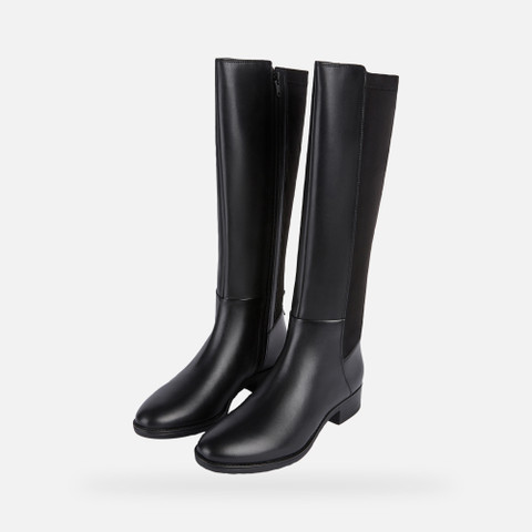 Leather boots FELICITY WOMAN Black - image number 8 | GEOX