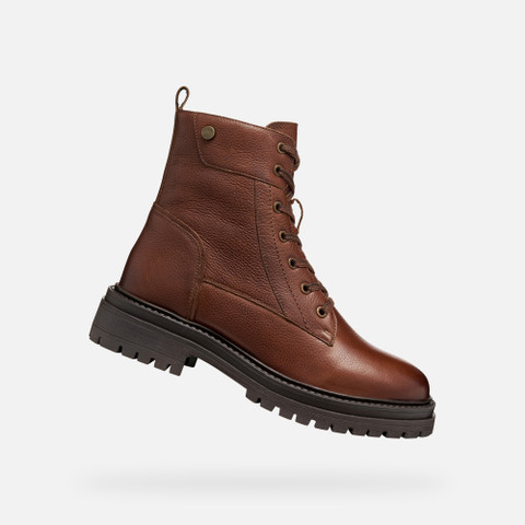 Ankle boots with laces IRIDEA WOMAN Brown | GEOX