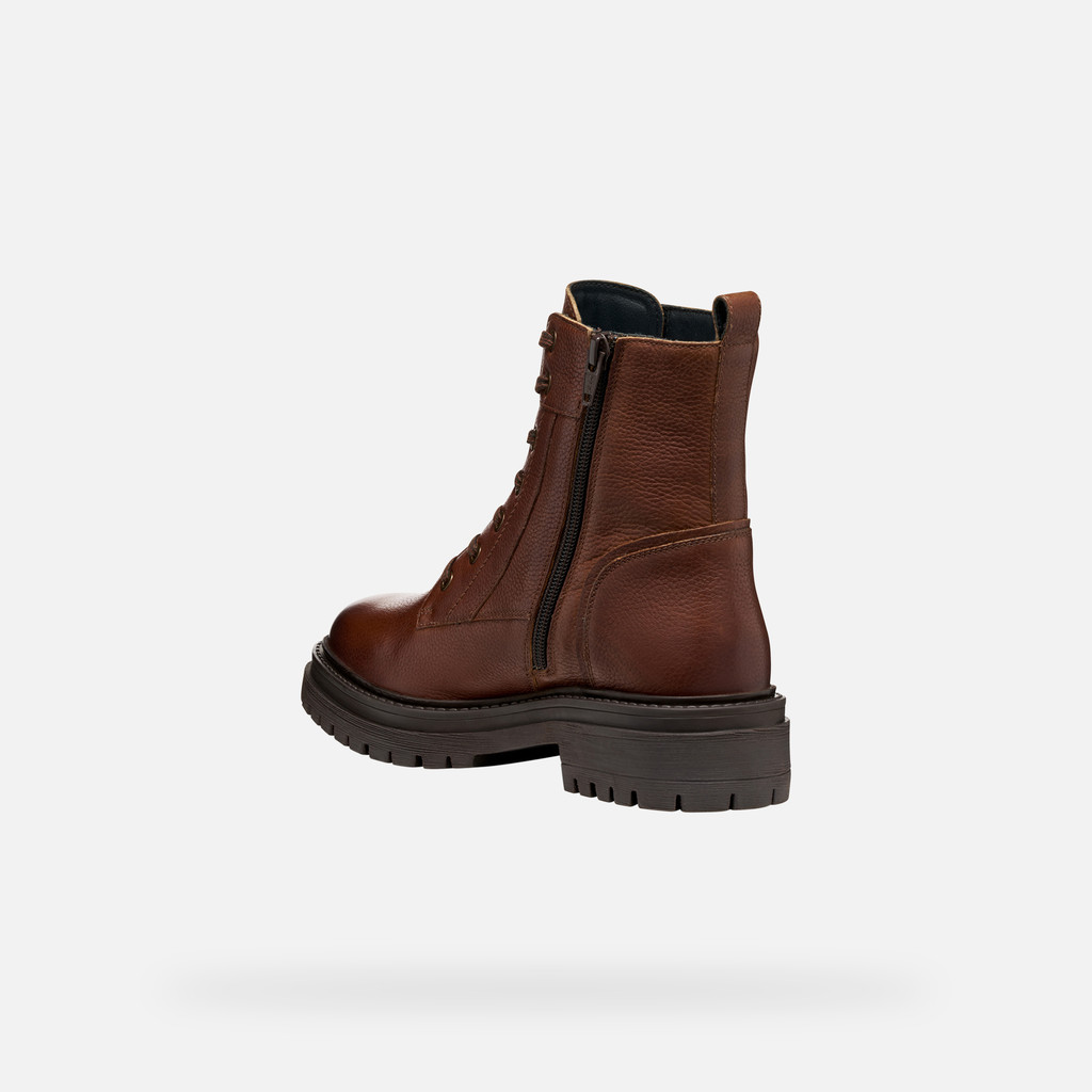 Ankle boots with laces IRIDEA WOMAN Brown - image number 3 | GEOX