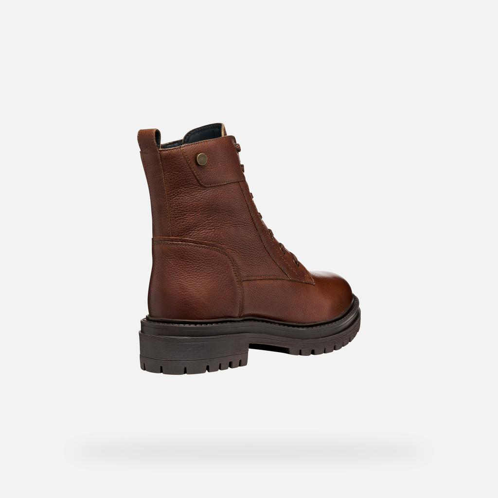 Ankle boots with laces IRIDEA WOMAN Brown - image number 4 | GEOX