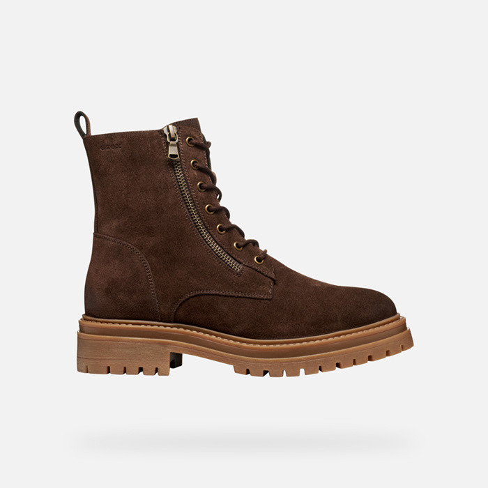 Ankle boots with laces IRIDEA WOMAN Dark Brown | GEOX