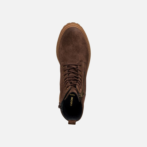 Ankle boots with laces IRIDEA WOMAN Dark Brown - image number 5 | GEOX