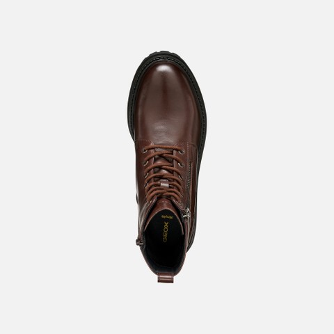 Ankle boots with laces IRIDEA WOMAN Mahogany - image number 6 | GEOX