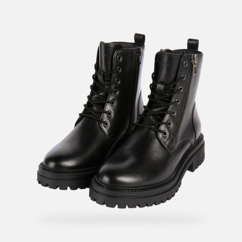 Botas tornozelo com atacadores IRIDEA MULHER Preto - image number 8 | GEOX