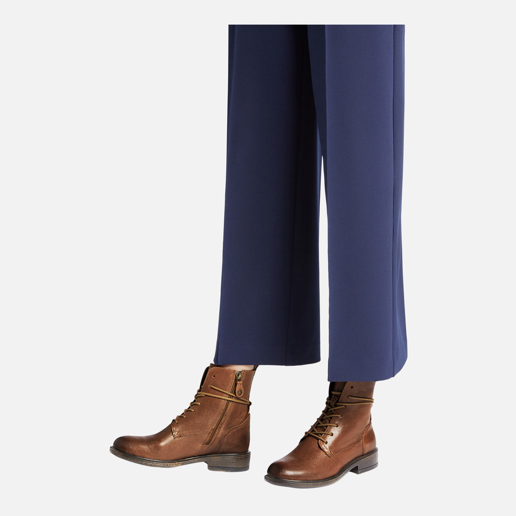Bottines à lacets CATRIA FEMME Marron - image number 1 | GEOX